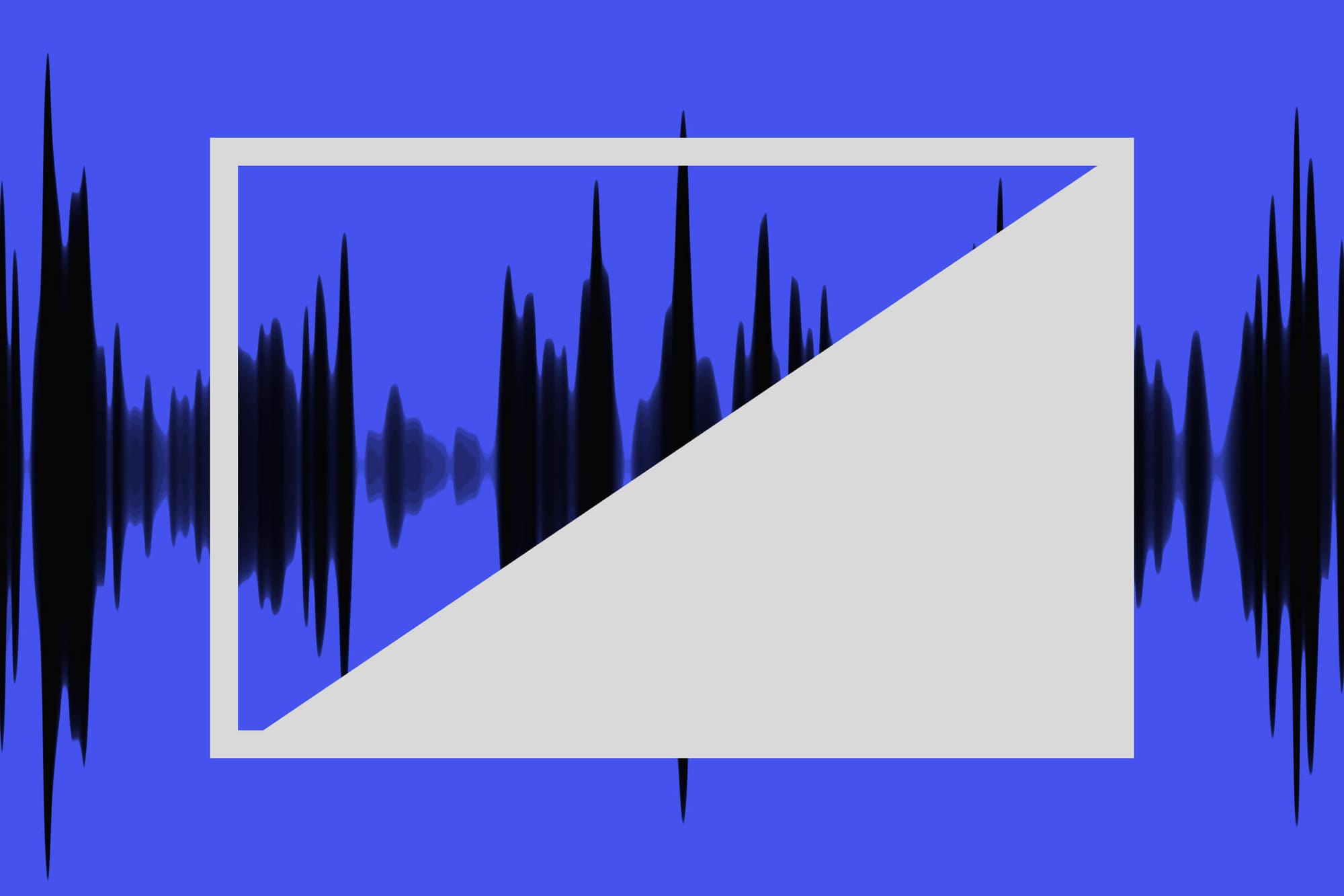 Abstract waveform illustration with a fade effect